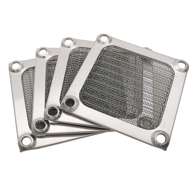 IMSurQltyPrise 60mm Computer Case Fan Filter Grills with Screws, Aluminum Frame Ultra Fine Stainelss Steel Mesh, Silver Color - 4 Pack - Image 4